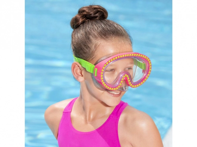 Bestway Schwimmmaske mit Kristalldekor – Rosa