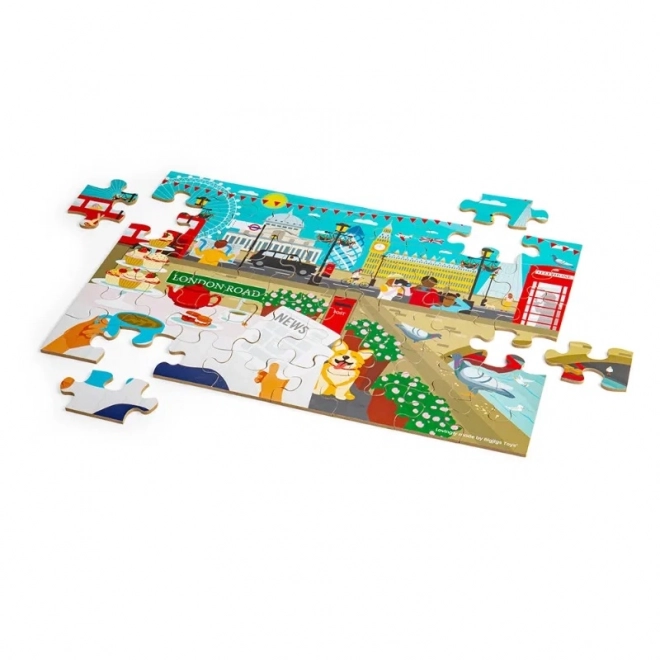 Holzpuzzle London - Bodenspiel