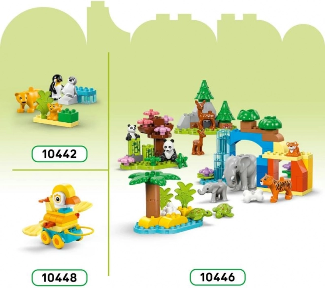 LEGO DUPLO 3 in 1 Baukasten: Dinosaurier auf Rädern