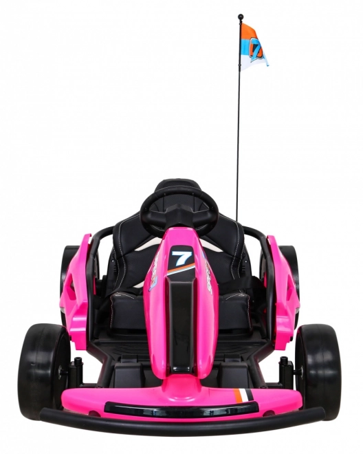 Speed 7 Drift King batteriebetriebenes Kart für Kinder Rosa + Driftfunktion + Sportsitz + 2 Geschwindigkeiten + EVA