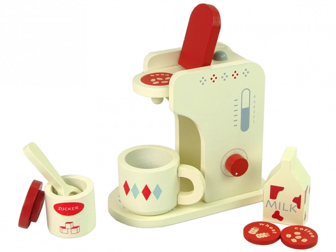 Kaffeemaschine Spielset aus Holz für Kinder