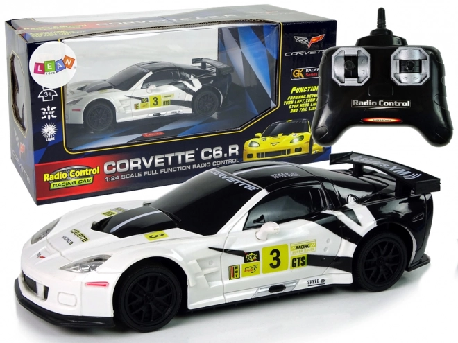 Ferngesteuertes Sportauto im Maßstab 1:24 Corvette C6.R Weiß