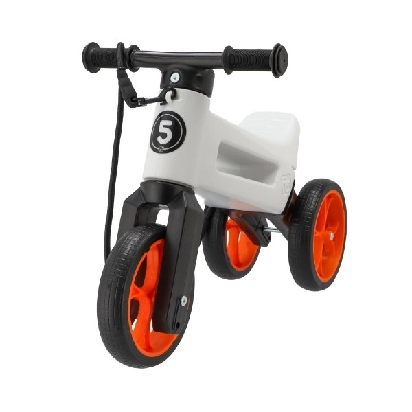 Laufrad Funny Wheels Rider Supersport Weiß/Orange 2-in-1 mit Tragegurt