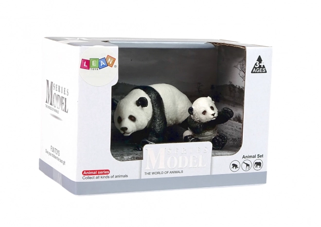 Panda-Figuren Set mit Jungtier Tiere der Welt