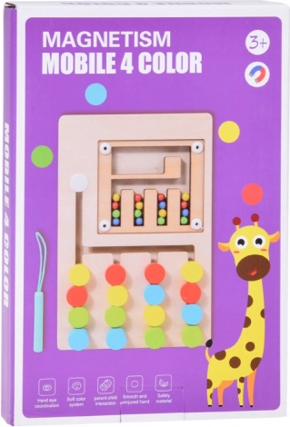 Magnetisches Montessori-Holzspielzeug mit Kugeln