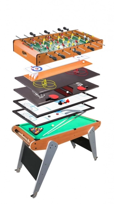 Multifunktionstisch 8-in-1 Spiele mit Tischfußball, Tischtennis, Billard und mehr