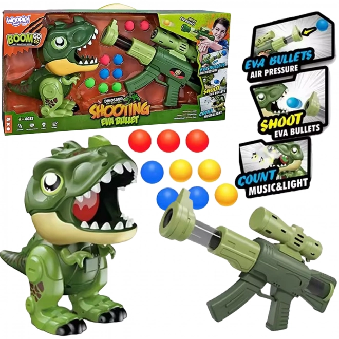 Interaktiver Schaumstoff-Kugelblaster mit Dinosaurier