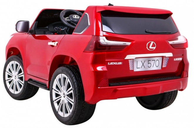 Lexus LX570 Lackiertes Auto für 2 Kinder Rot + Fernbedienung + EVA Räder + MP3 LED Radio