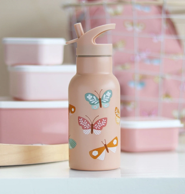 A Little Lovely Company Trinkflasche aus Edelstahl 500 ml – Schmetterling