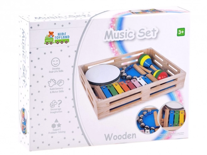 Farbenset Holzmusikinstrumente für Kinder