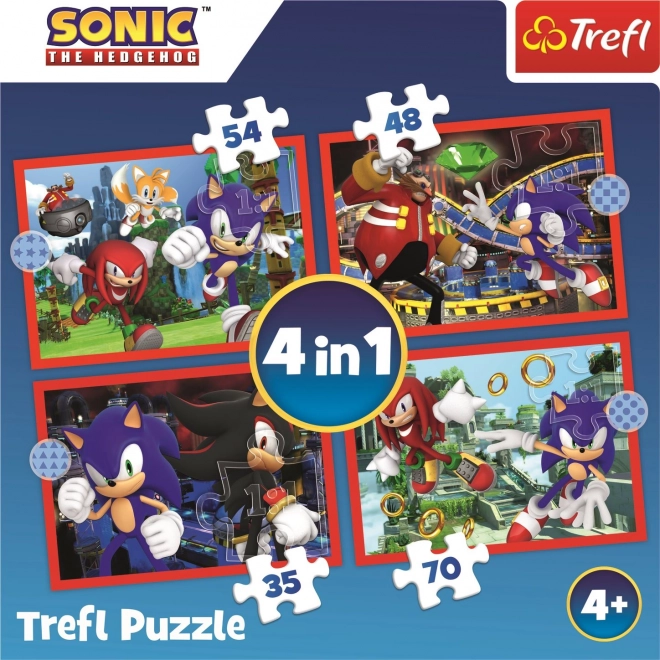 Puzzle 4er-Set Abenteuer von Sonic