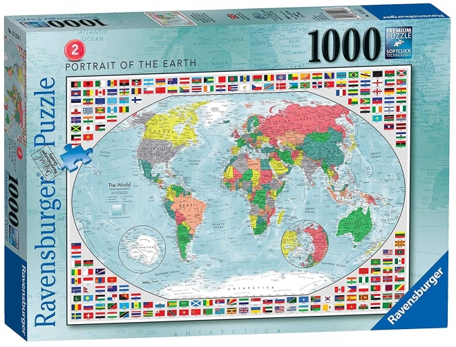 Ravensburger Puzzle Bunte Weltkarte 1000 Teile