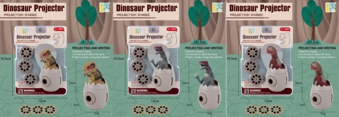 Dinosaurier-Projektor Grau 10 cm