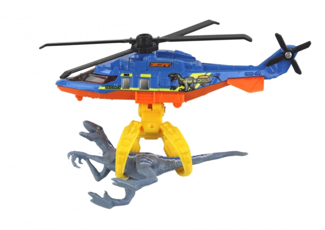 Dinosaurier Hubschrauber Spielset Blau