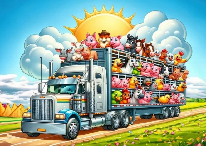 Art Puzzle Reise mit dem Lastwagen 100 Teile