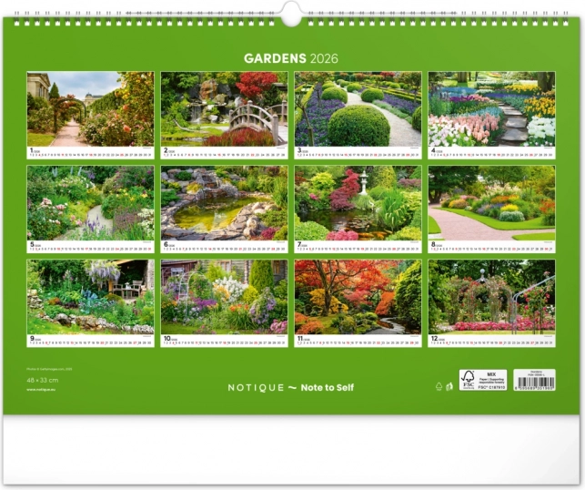 Wandkalender Gärten 2026