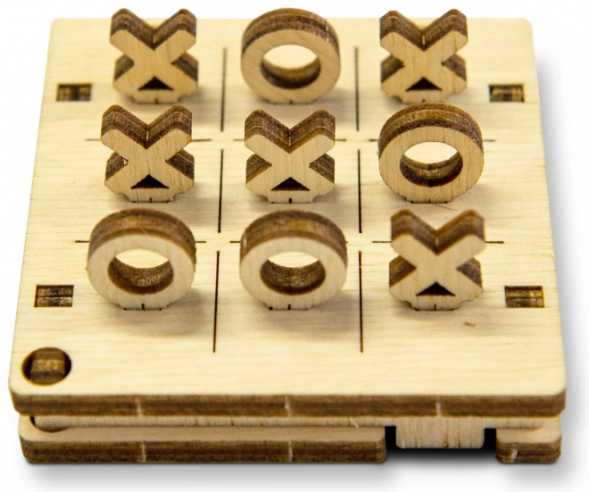 Holz 3D-Puzzle-Spiel Tic-Tac-Toe Variante 1