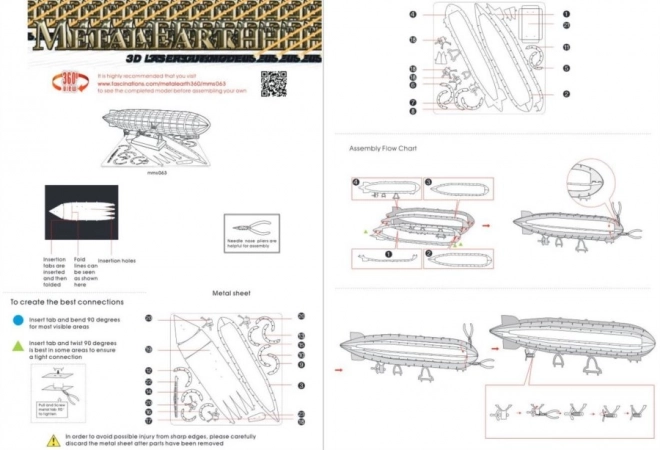 3D Puzzle Luftschiff Graf Zeppelin - Silber Edition