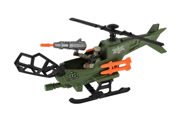 Militär-Set Hubschrauber und Soldat mit Zubehör