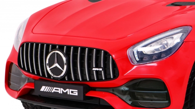 Mercedes Benz GT Batterie für Kinder Rot + Fernbedienung + langsamer Start + MP3 LED