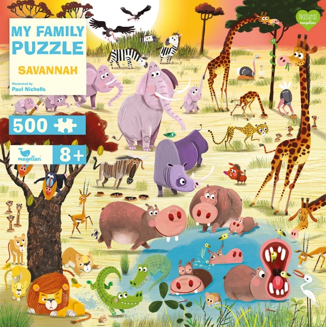 Savana-Puzzle für die ganze Familie 500 Teile