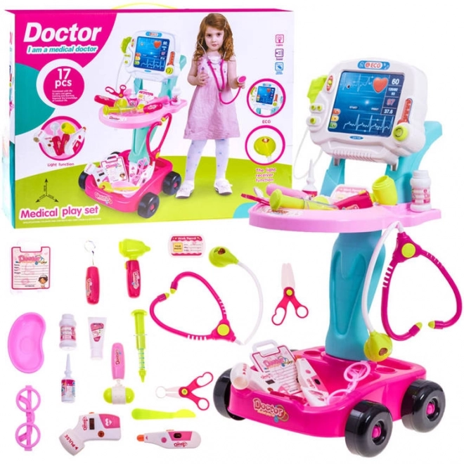 Ärztewagen Spielset für Kinder – rosa