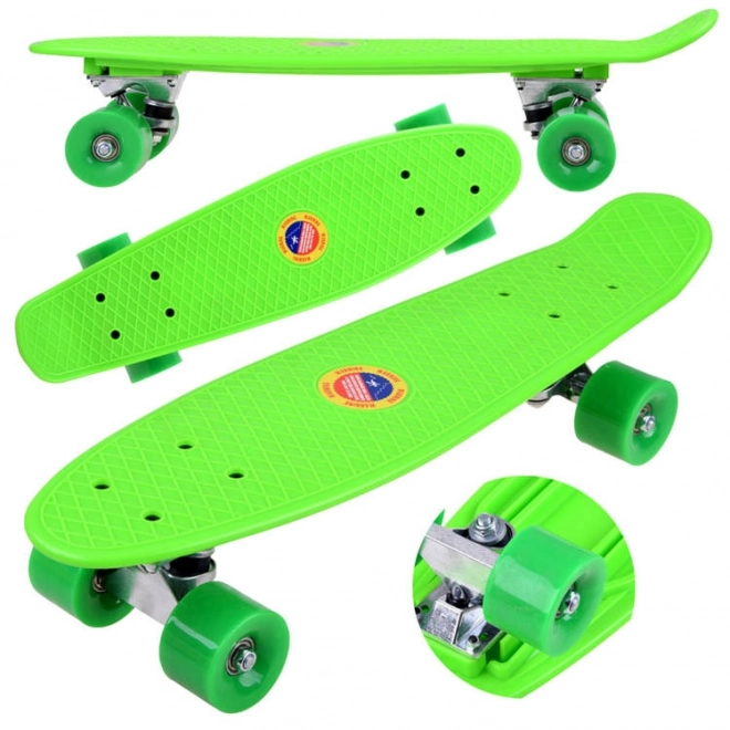 Farbenfrohe FISZKA Skateboard – Grün