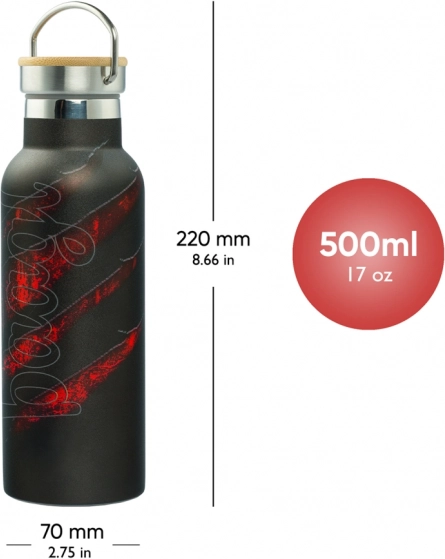 Thermoflasche mit Bambusdeckel Lava 500 ml