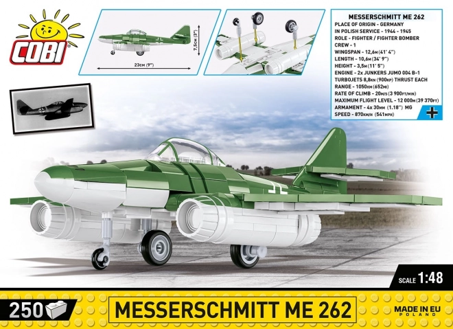 Messerschmitt Me 262 Bausteinmodell im Maßstab 1:48