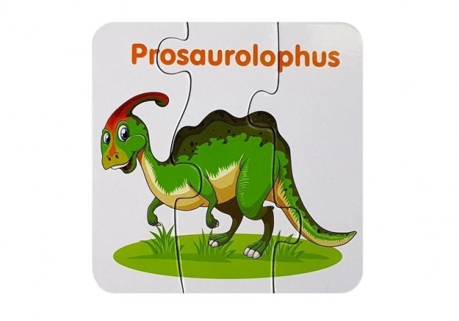 Bildungspuzzle mit Dinosauriern auf Englisch