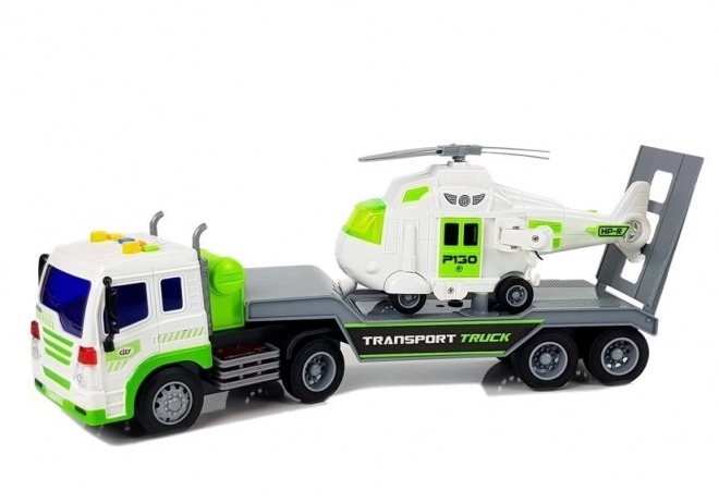 Auto Transporter mit Hubschrauber für Kinder