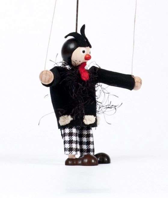 Hölzerne Marionette Teufel Bruno