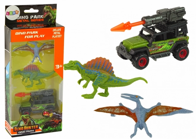 Dinosaurier-Figuren-Set mit Raketenfahrzeug