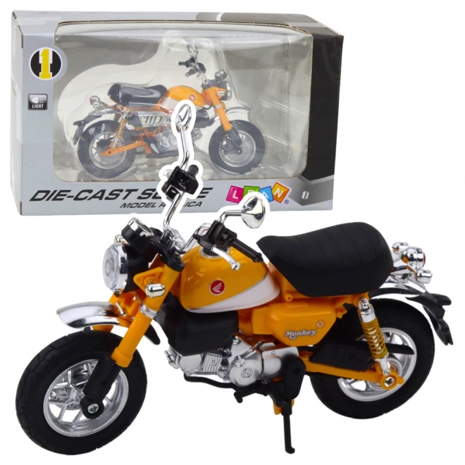 Retro klassisches Metallmotorrad Gelb 1:12