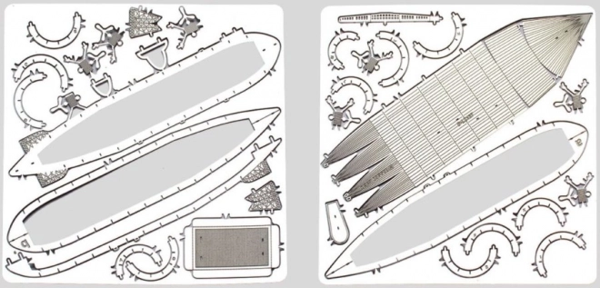 3D Puzzle Luftschiff Graf Zeppelin - Silber Edition