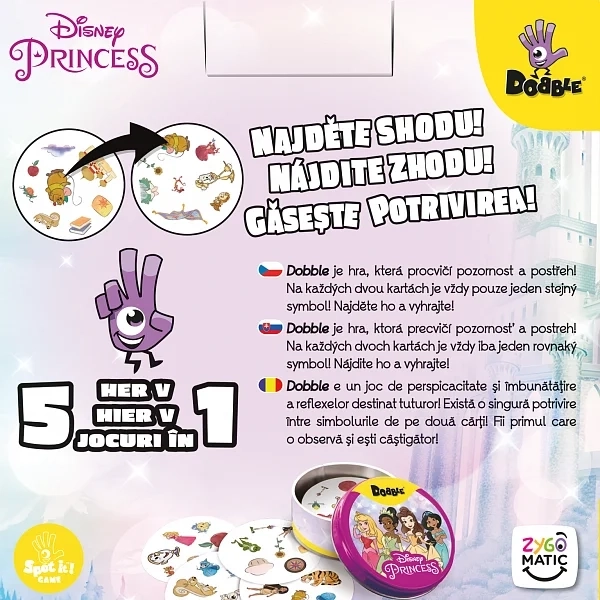 Dobble Disney Prinzessinnen Kartenspiel