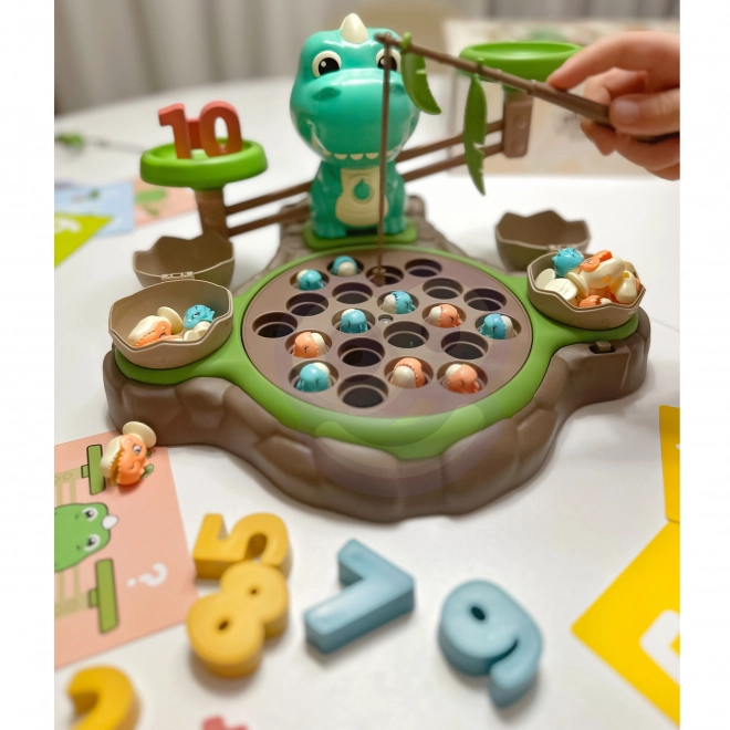 Woopie Lernspiel Dinosaurier Waage und Angelspiel