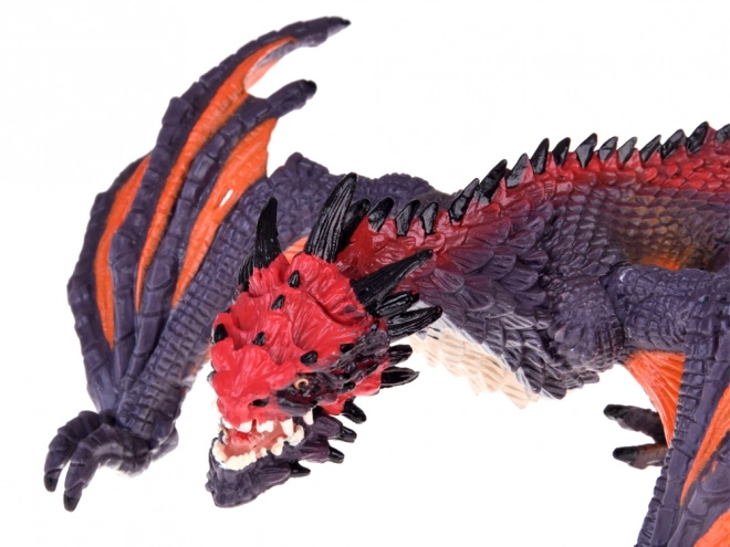 Graue und Orange Drachen Spielfigur 21 cm