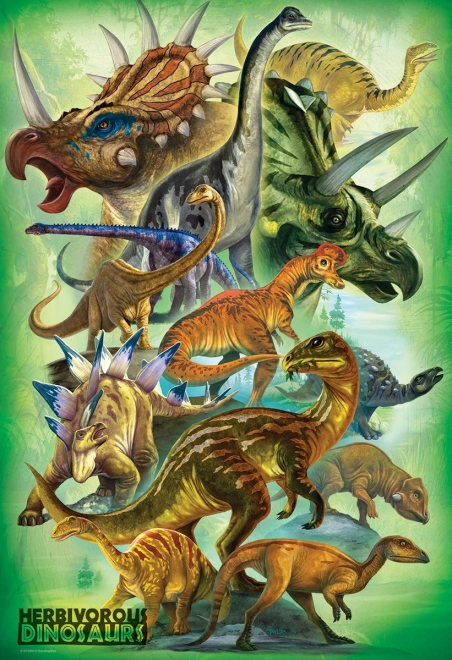 Eurographics Puzzle Pflanzenfressende Dinosaurier 100 Teile