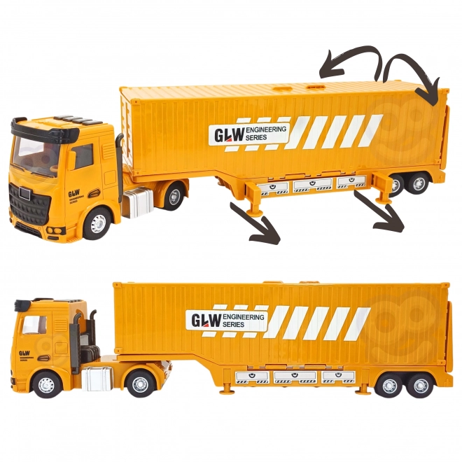 Woopie Baustellen-LKW 6 in 1 Set mit Kran und Fahrzeugen