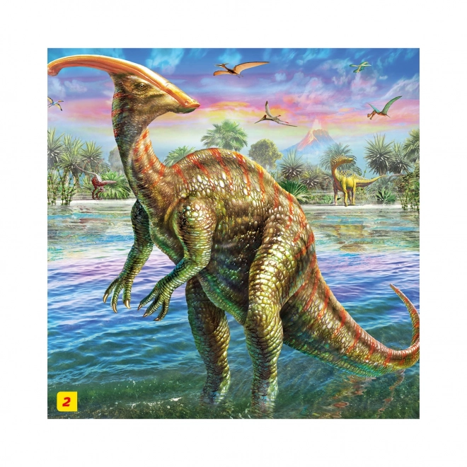 Puzzle mit Dinosaurier-Figur: Tyrannosaurus Rex 60 Teile