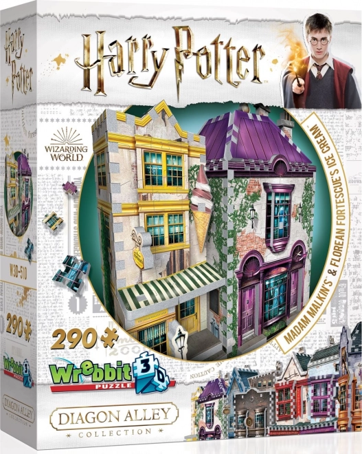 WREBBIT 3D Puzzle: Madam Malkin und Florean Fortescue Eisdiele