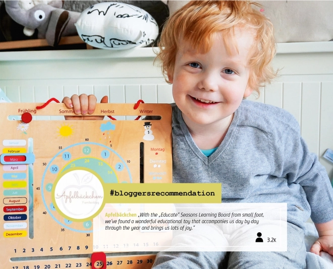 Edukatives Kalender mit Uhr von Small Foot