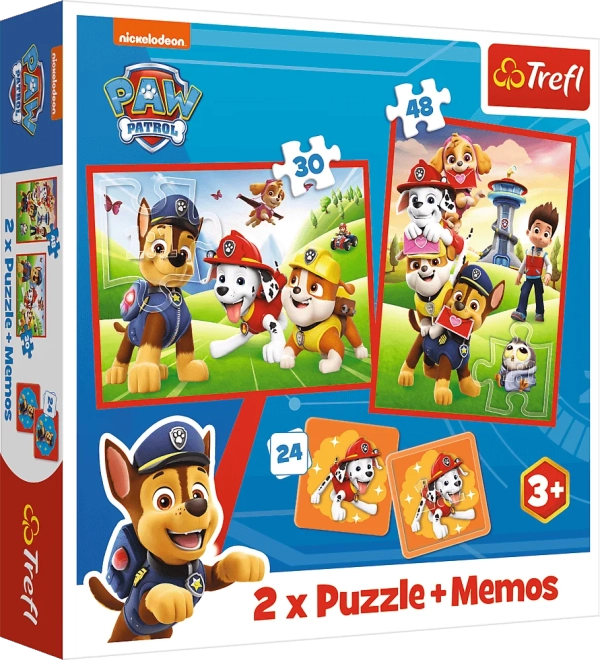 Puzzle und Memo-Set: Abenteuer mit der Paw Patrol