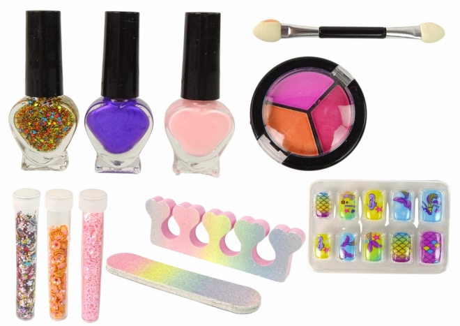 Make-up-Set zur Nagelgestaltung Regenbogen