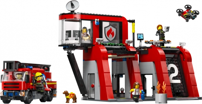 LEGO City Feuerwehrstation mit Feuerwehrauto