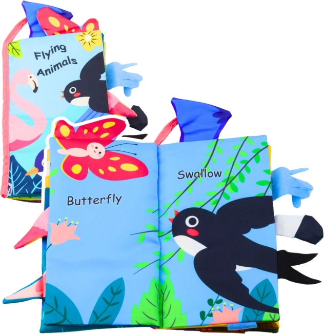 Weiches sensorisches Buch mit Vögeln und Quietschelement