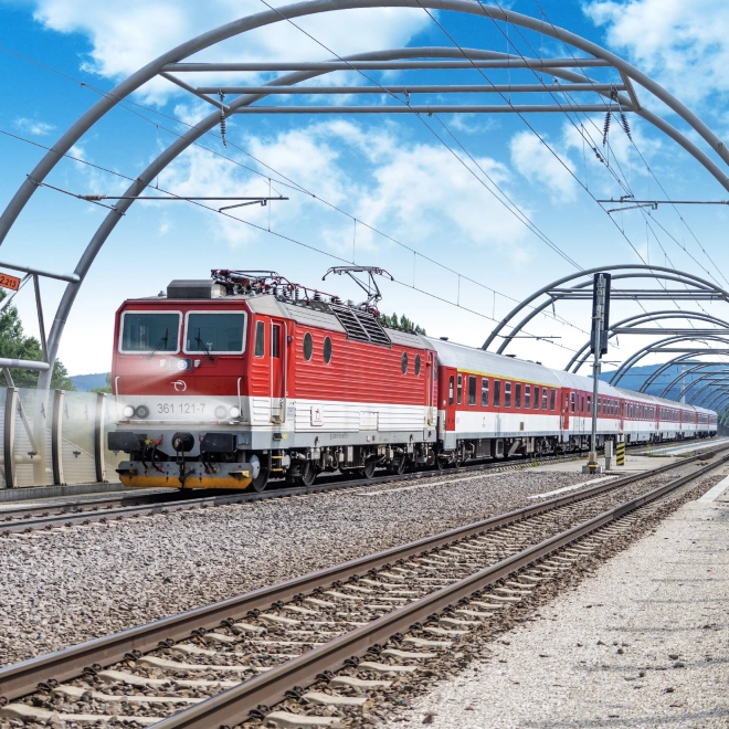 Metall-Lokomotive der Eisenbahngesellschaft Slowakei 17 cm