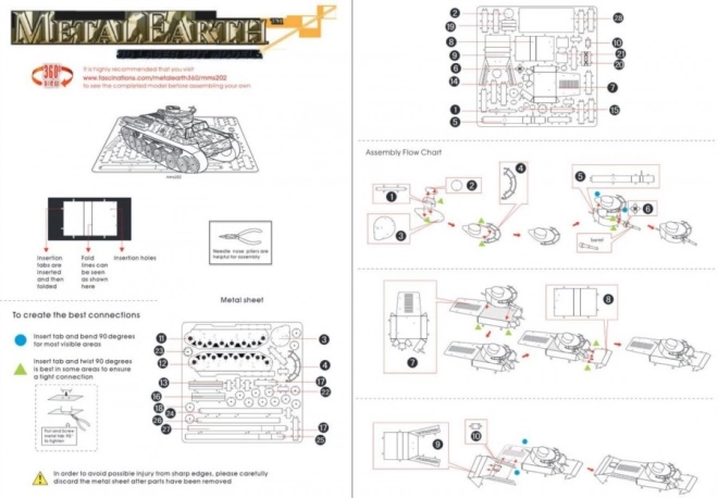 3D-Puzzle Japanischer Mittlerer Panzer Typ 97 Chi-Ha von Metal Earth