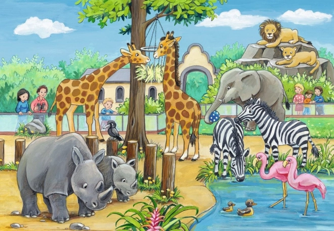 Ravensburger Puzzle Willkommen im Zoo 2x24 Teile